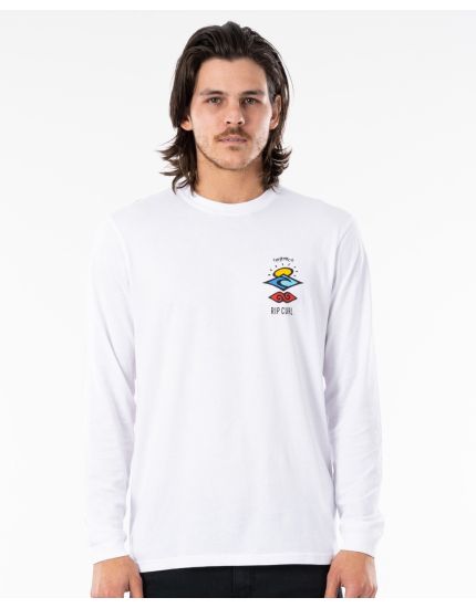 Search Essential Long Sleeve Tee in White